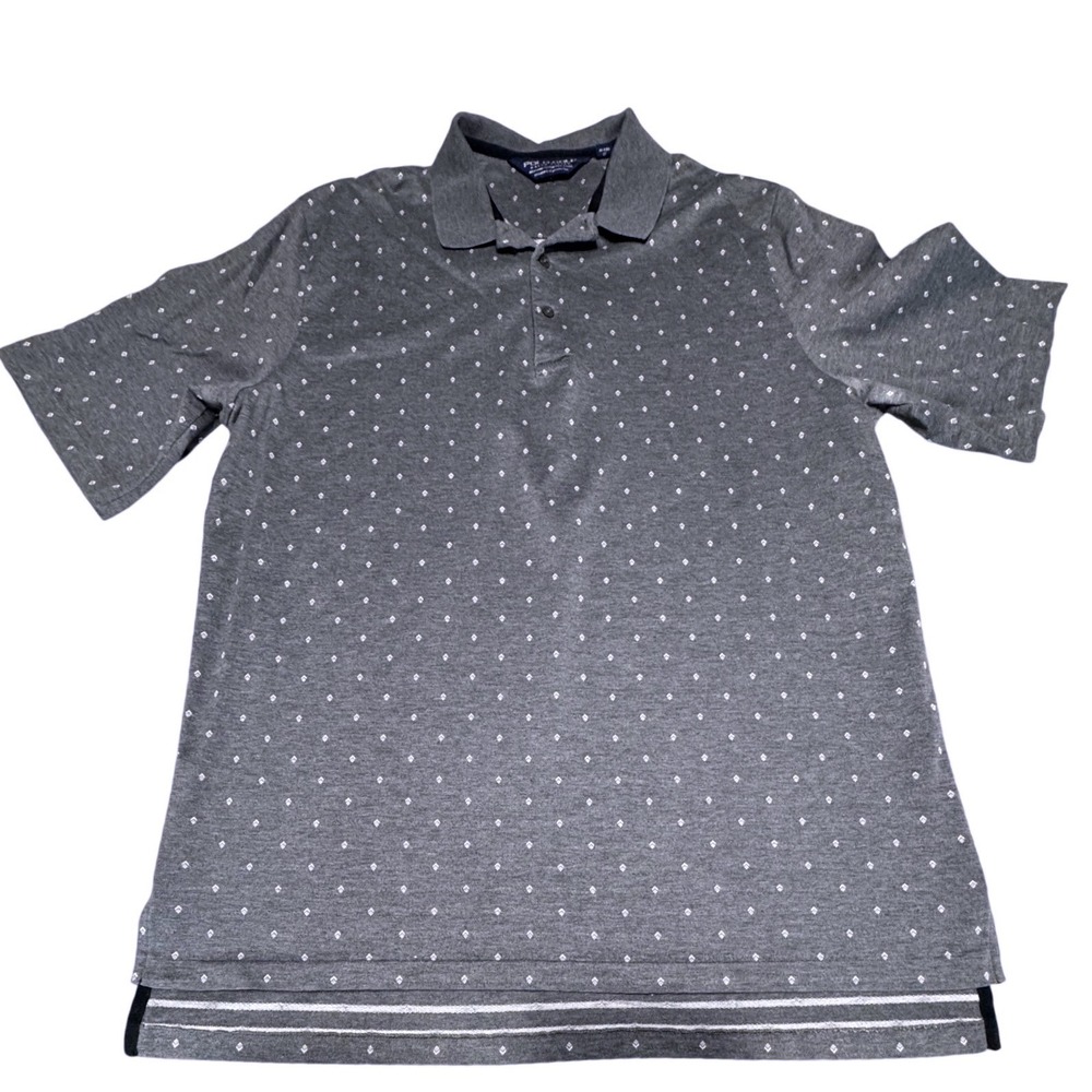 Polo Golf Ralph Lauren Shirt Mens L Pima Cotton Gray Micro Diamond Polo‎